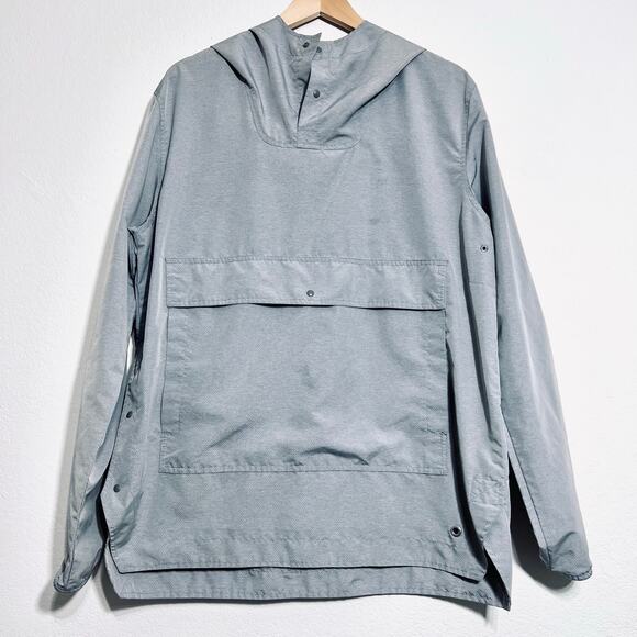 Herschel Jacket Men Medium Gray Voyage Anorack Windbreaker Compact - Picture 1 of 14